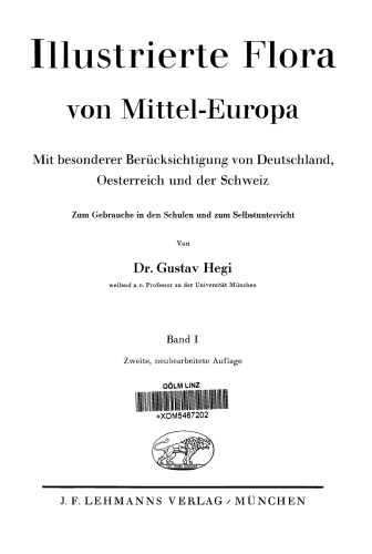 Illustrierte Flora von Mitteleuropa 1, Pteridophyta, Gymnospermae und Monocotyledones, 1