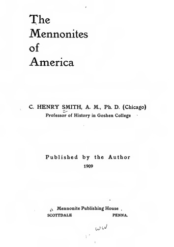 The Mennonites of America