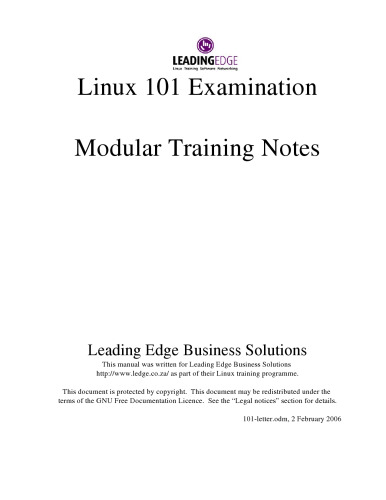 Linux 101 Examination: Modular Training Notes