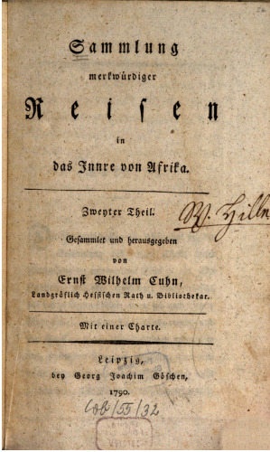 Sammlung merkwürdiger Reisen in das Innre von Afrika