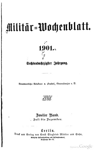 Militär-Wochenblatt