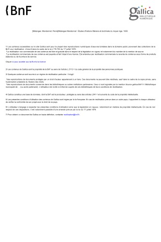 Mélanges Mandonnet. Études d’histoire littéraire et doctrinale du Moyen Age – vol. 2