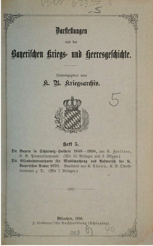 Darstellungen aus der bayerischen Kriegs- und Heeresgeschichte