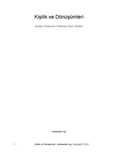 Kişilik ve Dönüşümleri (Personality and its Transformations) - Mahmut Abi - erkekadam.org