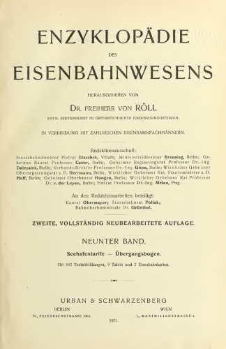 Enzyklopädie des Eisenbahnwesens / Seehafentarife - Übergangsbogen