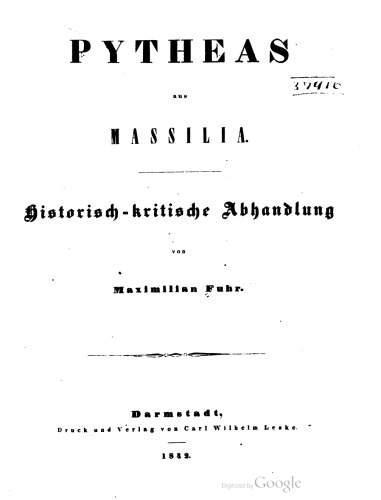 Pytheas aus Massilia : Historisch-kritische Abhandlung