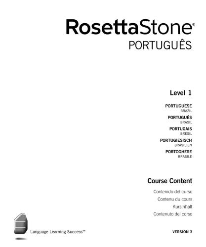 Rosetta Stone Portuguese. Тексты уроков. Уровни 1-3