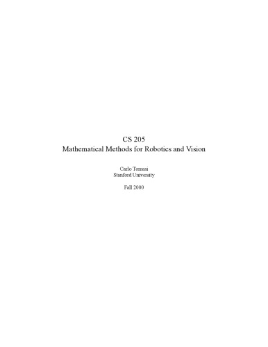 Mathematical methods for robotics and vision