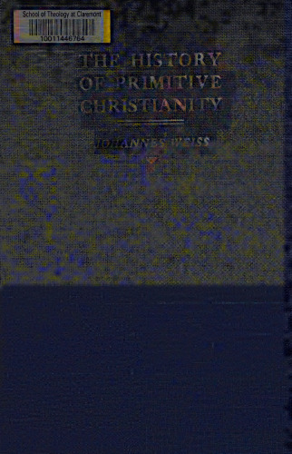 The history of primitive Christianity