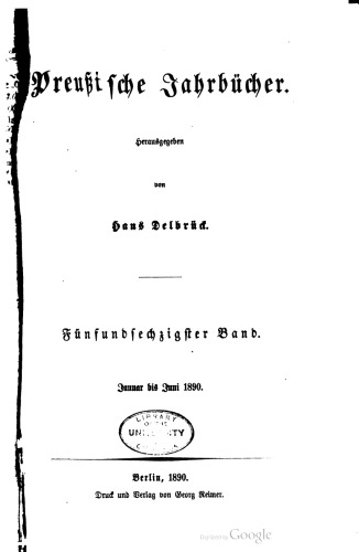 Preußische Jahrbücher
