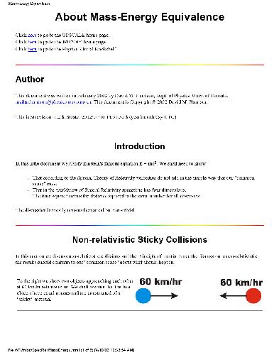 About Mass-Energy Equivalence