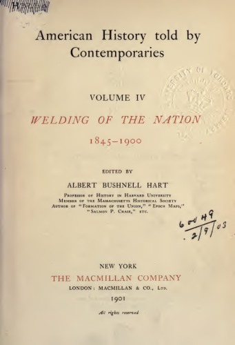 Welding of the Nation, 1845-1900