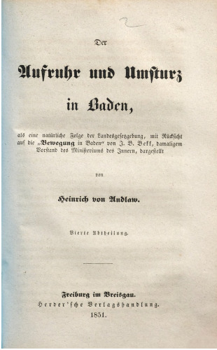 Der Aufruhr und Umsturz in Baden