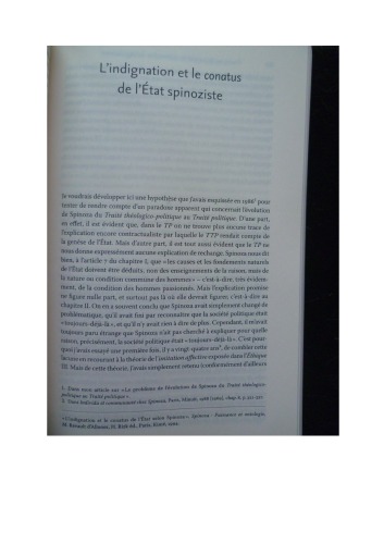 L’indignation et le conatus de l’Etat spinoziste. (Spinoza: Puissance et ontologie [Actes du Colloque de Paris-Sorbonne, 13-15 mai 1993], 153-165)