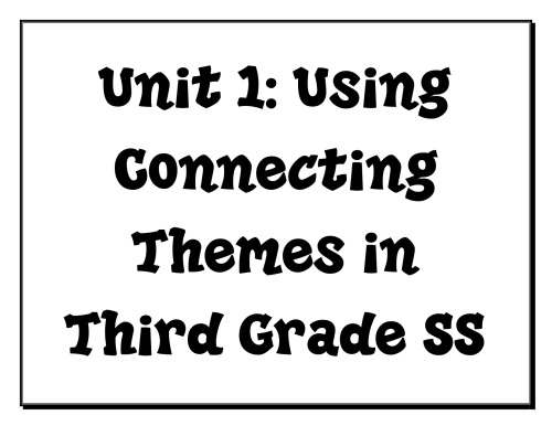 3rd Grade Social Studies Essential Questions