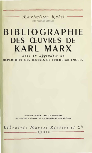Bibliographie des œuvres de Karl Marx