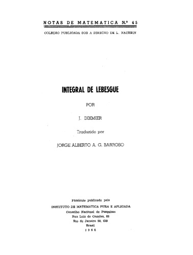 Integral de Lebesgue