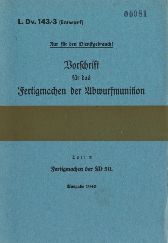 Aircraft Munitions Manual - Fertigmachen SD 50