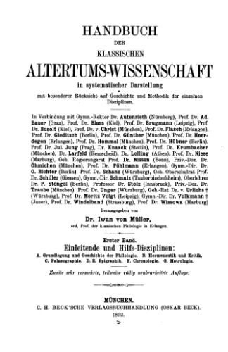 Inleitende und Hilfsdisziplinen
