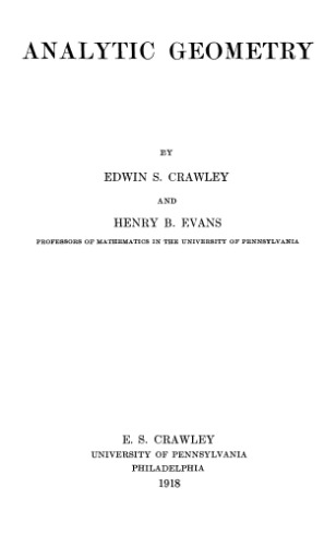 Analytic geometry