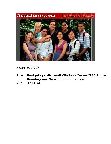 Microsoft Windows Server 70-297 ActualTests v02.14.04