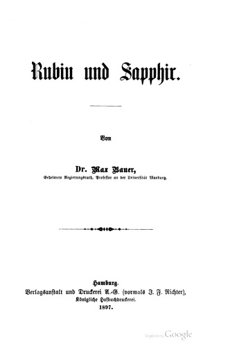 Rubin und Sapphir [Saphir]
