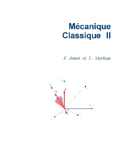Mecanique classique II