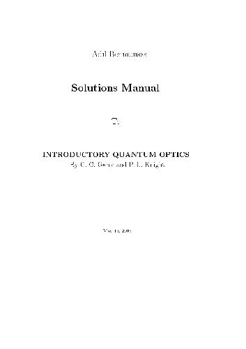 Introductory Quantum Optics