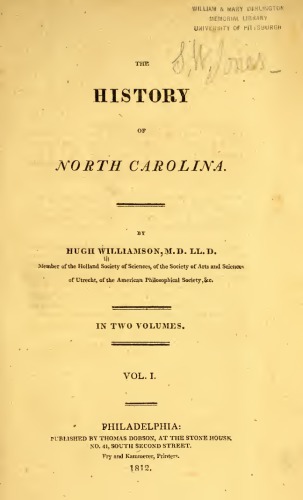 The History of North Carolina