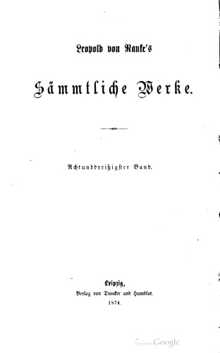 Die römischen Päpste in den letzten vier Jahrhunderten
