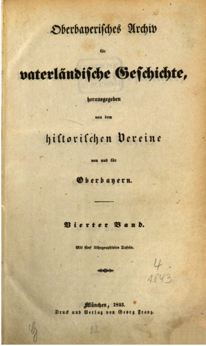 Oberbayerisches Archiv für vaterländische Geschichte
