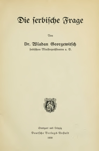 Die serbische Frage