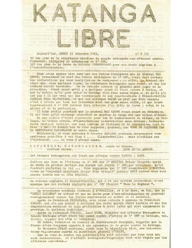 Katanga Libre. n° 3