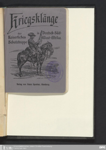 Kriegsklänge der Kaiserlichen in Deutsch-Süd-West-Afrika