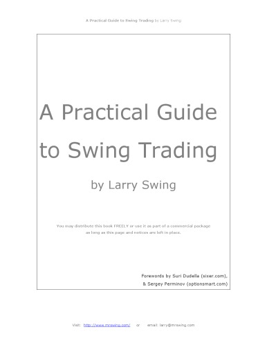 A Practical Guide to Swing Trading eBook **Making Money in Stocks**