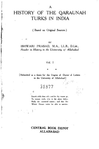 A History of the Qaraunah Turks in India