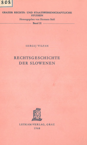 Rechtsgeschichte der Slowenen