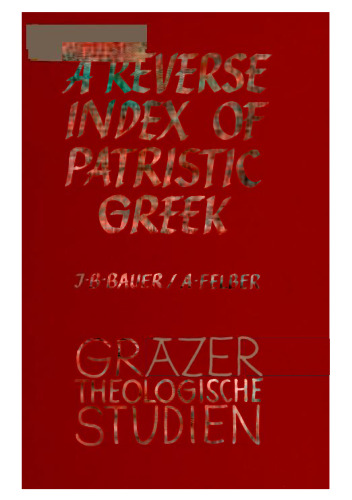 A reverse index of patristic Greek