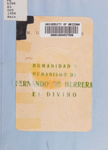 Humanidad y humanismo de Fernando de Herrera, el Divino.