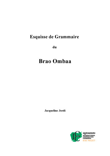 Gram - Esquisse de Grammaire Brao Ombaa