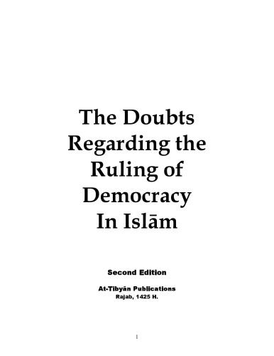 The Doubts Regarding the Ruling of Democracy In Islām