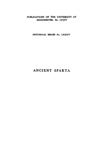 Ancient Sparta: a re-examination of the evidence