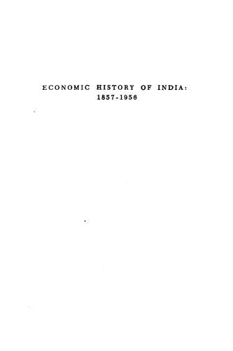 Economic History of India, 1857-1956