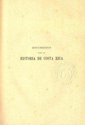 Colección de documentos para la historia de Costa Rica