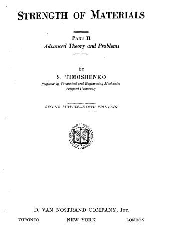 Strength of Materials. Advanced Theory and Problems
