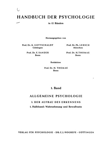 Erkenntnistheoretische Grundlagenprobleme der Wahrnehmungspsychologie
