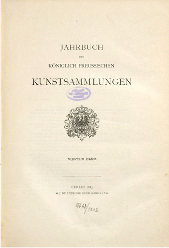 Jahrbuch der Königlich Preußischen Kunstsammlungen