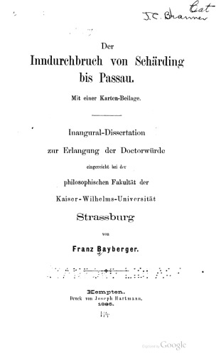 Der Inndurchbruch von Schärding bis Passau
