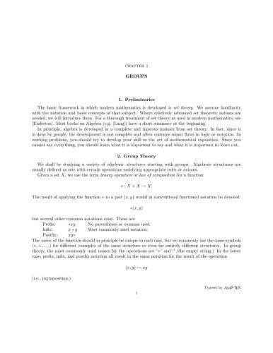 Math D70: First Year Graduate Algebra