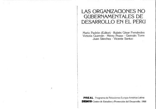 Experiencias de democracia local y ONGD